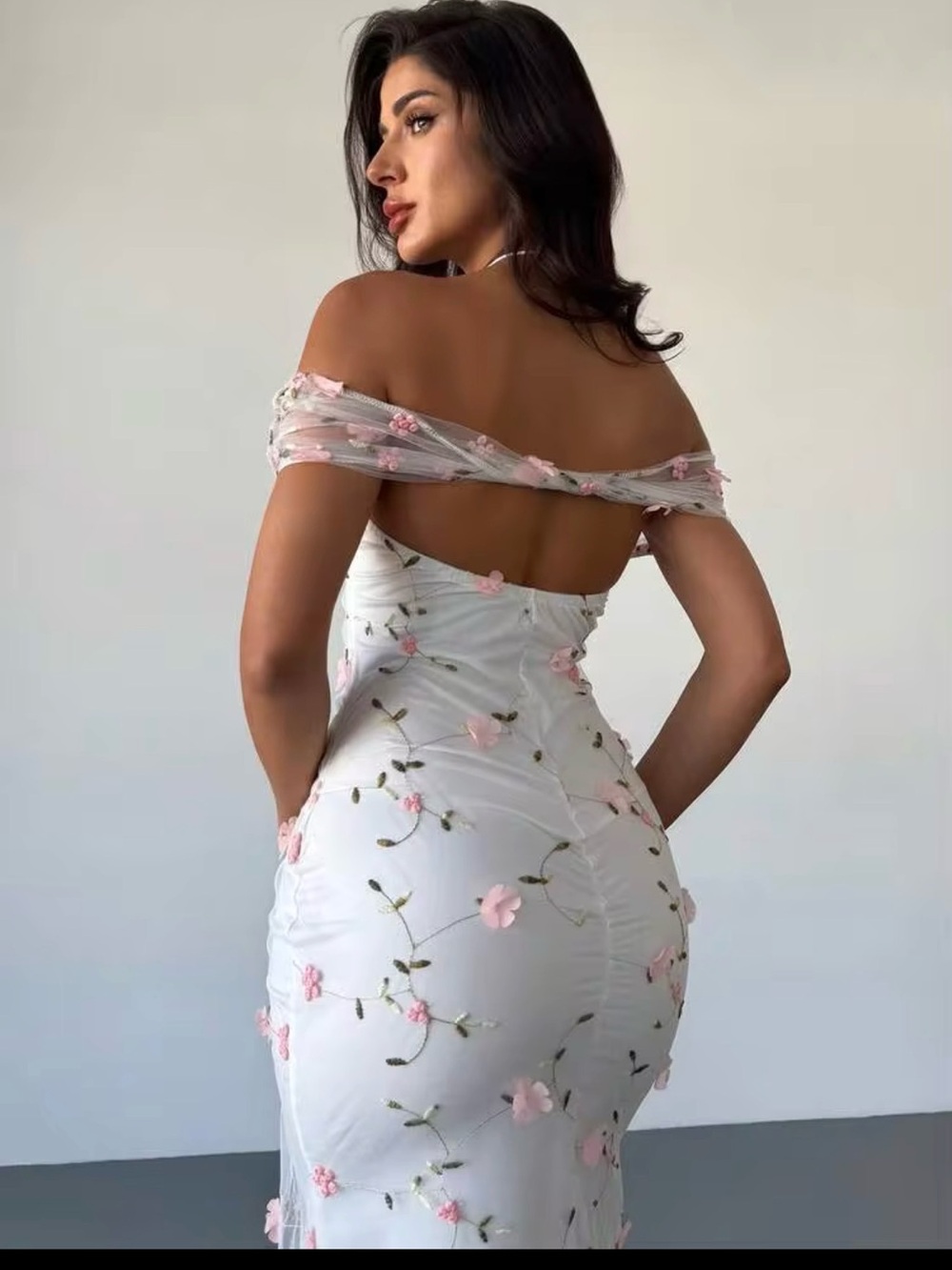 Dress,Spring,Summer,Bridal Shower,Floral - Picture 7 of 8